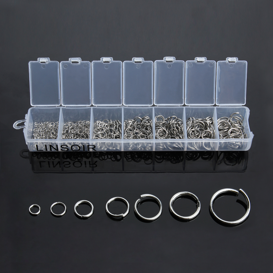 1Box 3-10mm Mixed Stainless St - Jump Ring Assorted のレビューと価格