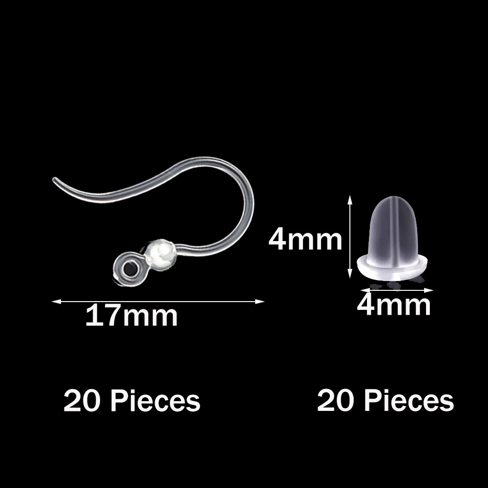 40pcs Clear Plastic Earring Ho - Jewelry Making Class のレビューと価格