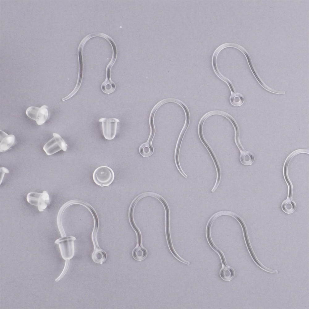 40pcs Clear Plastic Earring Ho - Jewelry Making Class のレビューと価格