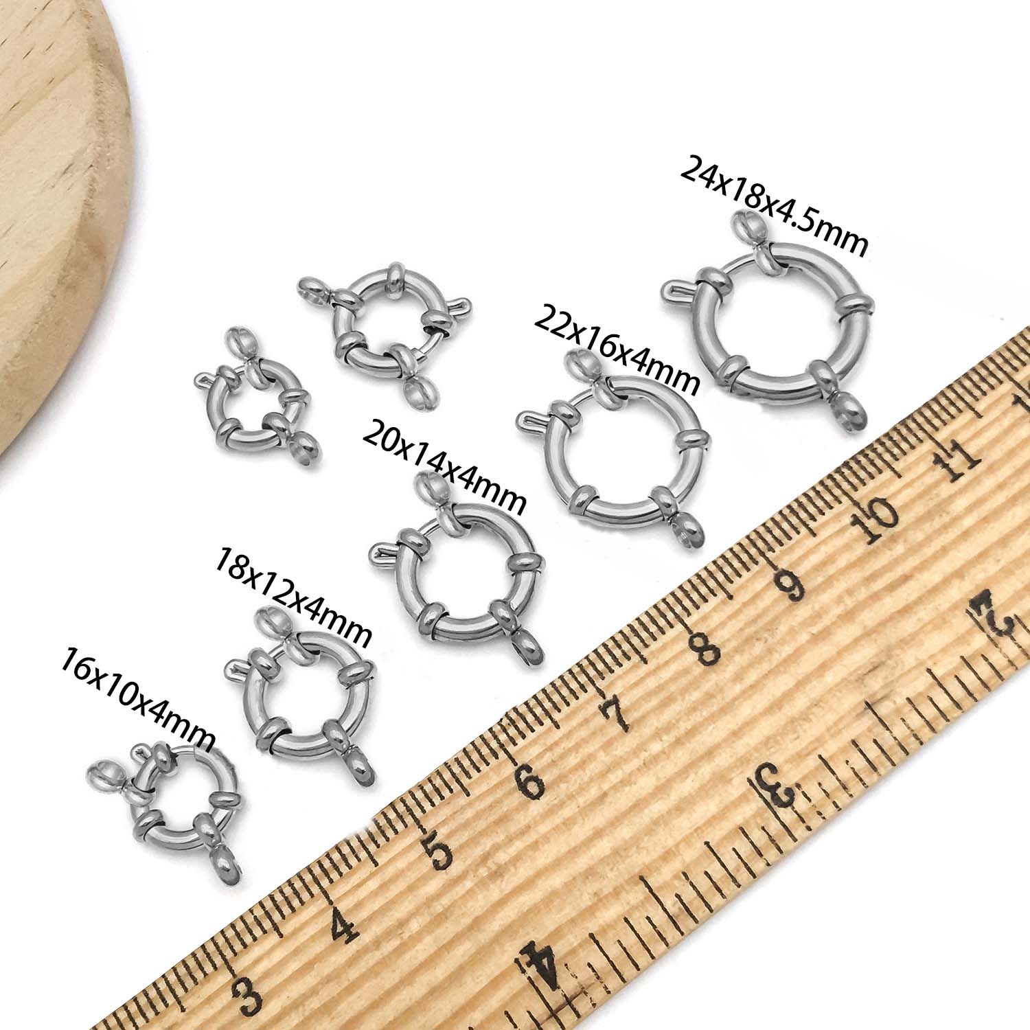 2pcs Stainless Steel Round Cla - Jewelry Making Class のレビューと価格