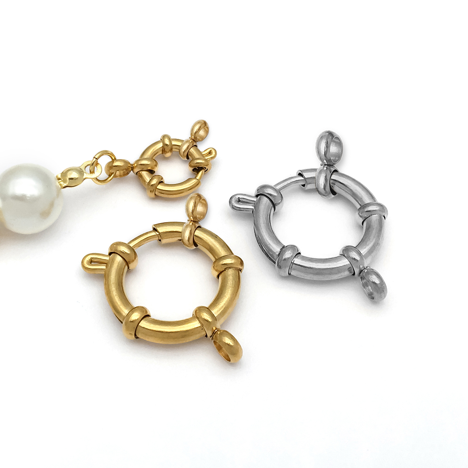 2pcs Stainless Steel Round Cla - Jewelry Making Class のレビューと価格