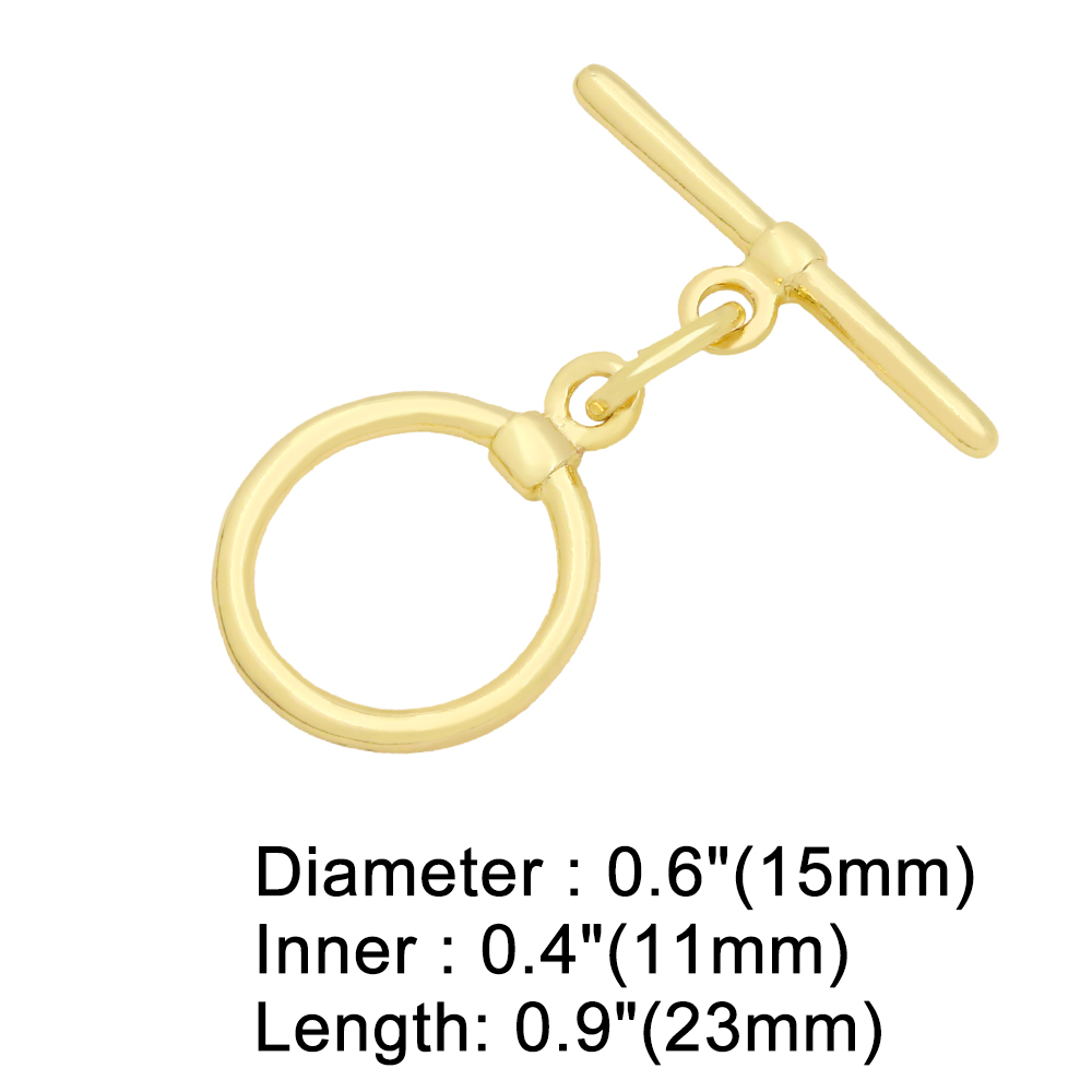OCESRIO Trendy Toggle Round Cl - Toggle Clasp Gold のレビューと価格