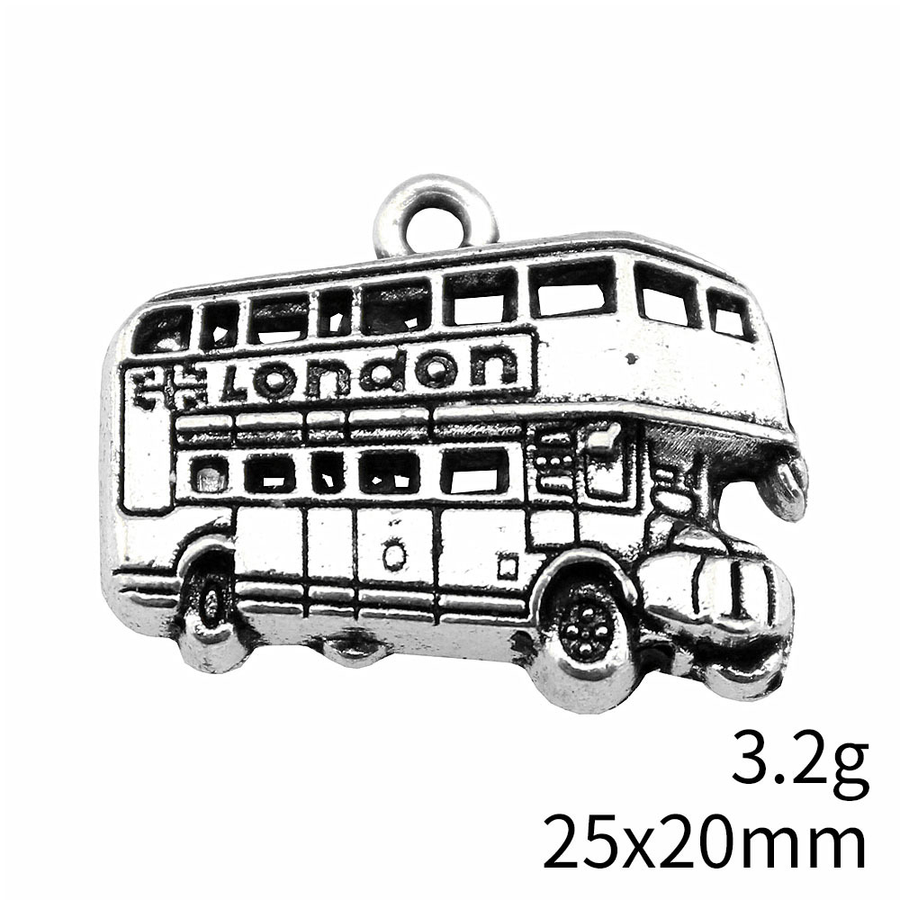 IFOCUS 10pcs/Lot London Bus Ch - Jewelry Making In London のレビューと価格