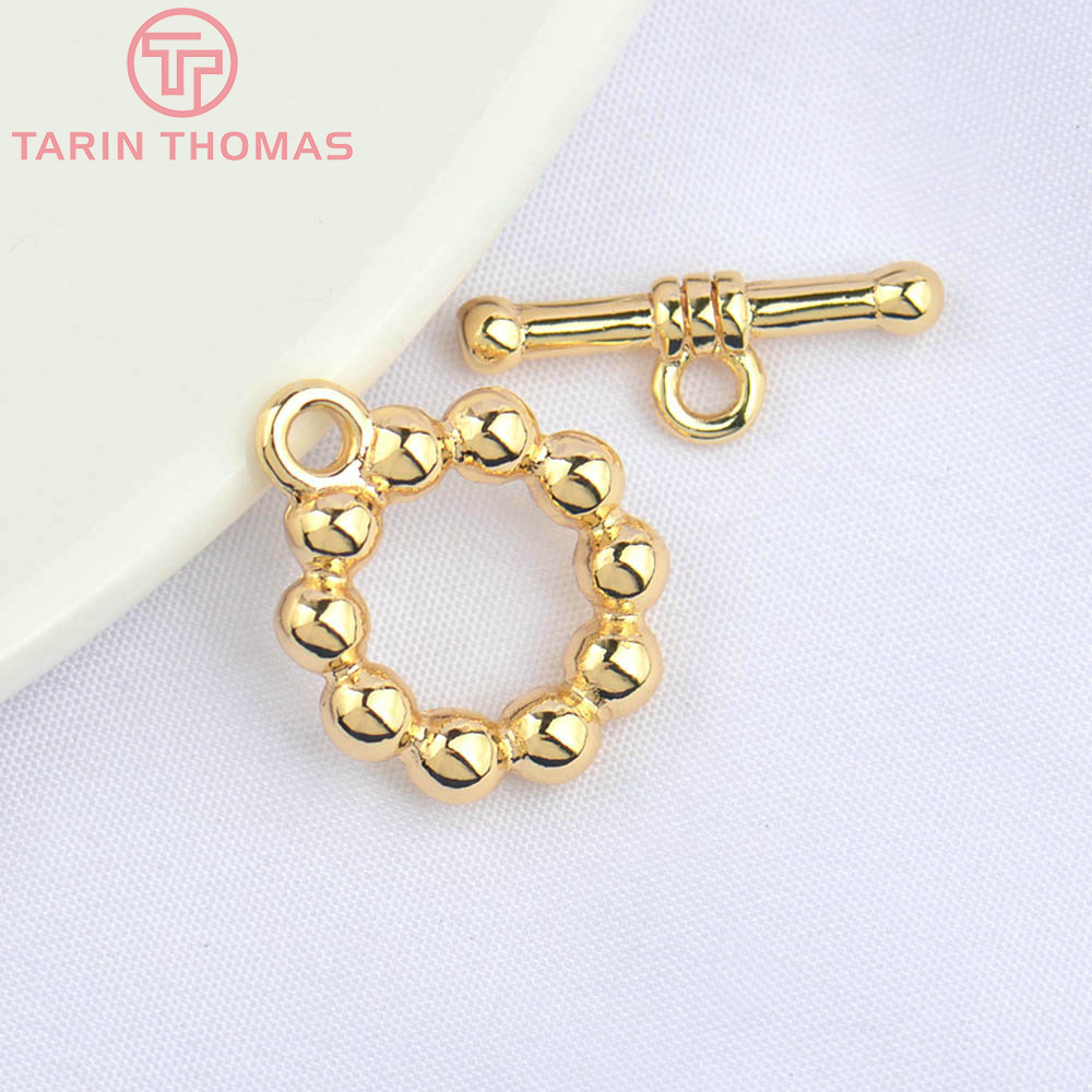 (4956)6 Sets 15MM 24K Gold Col - Toggle Clasp Gold のレビューと価格