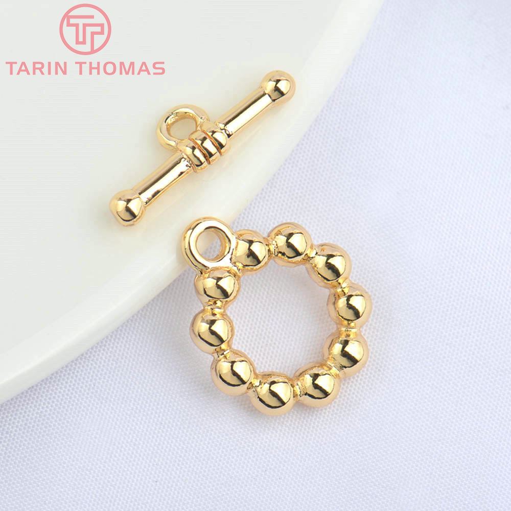 (4956)6 Sets 15MM 24K Gold Col - Toggle Clasp Gold のレビューと価格