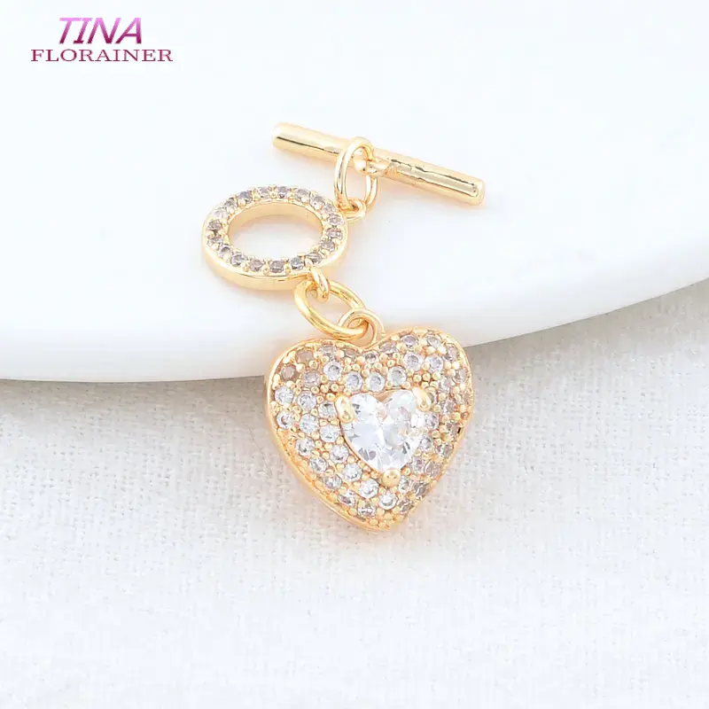 13MM 14K Gold Color Plated Hea - Toggle Clasp Gold のレビューと価格