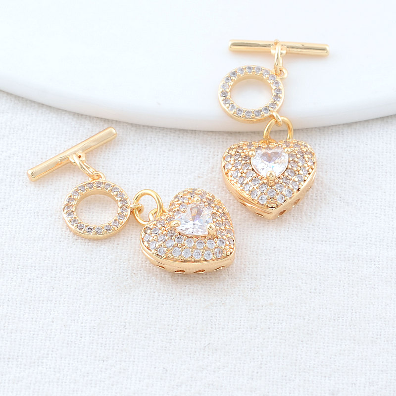 13MM 14K Gold Color Plated Hea - Toggle Clasp Gold のレビューと価格