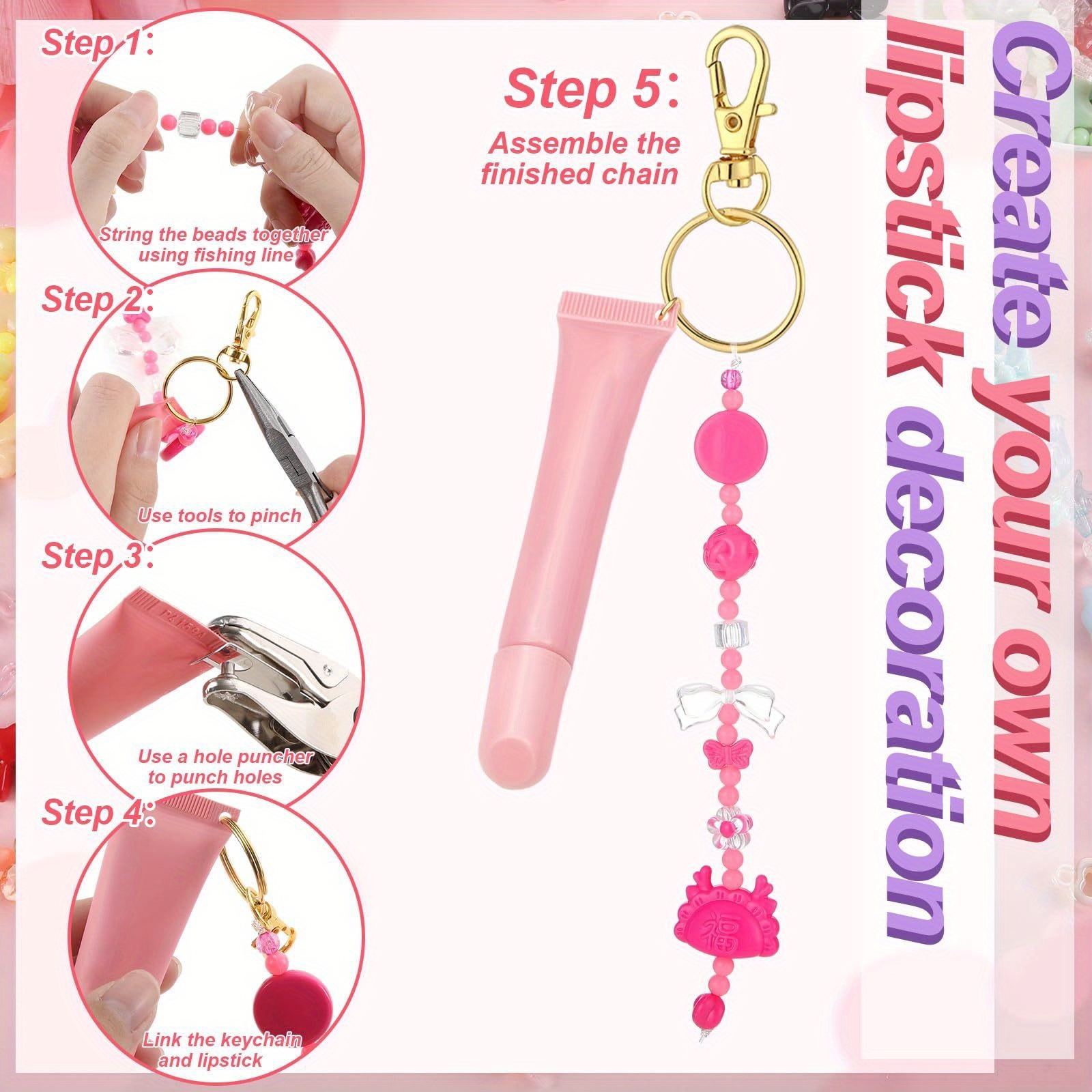 272pcs Lip Gloss Keychain Maki - Jump Ring Assorted のレビューと価格