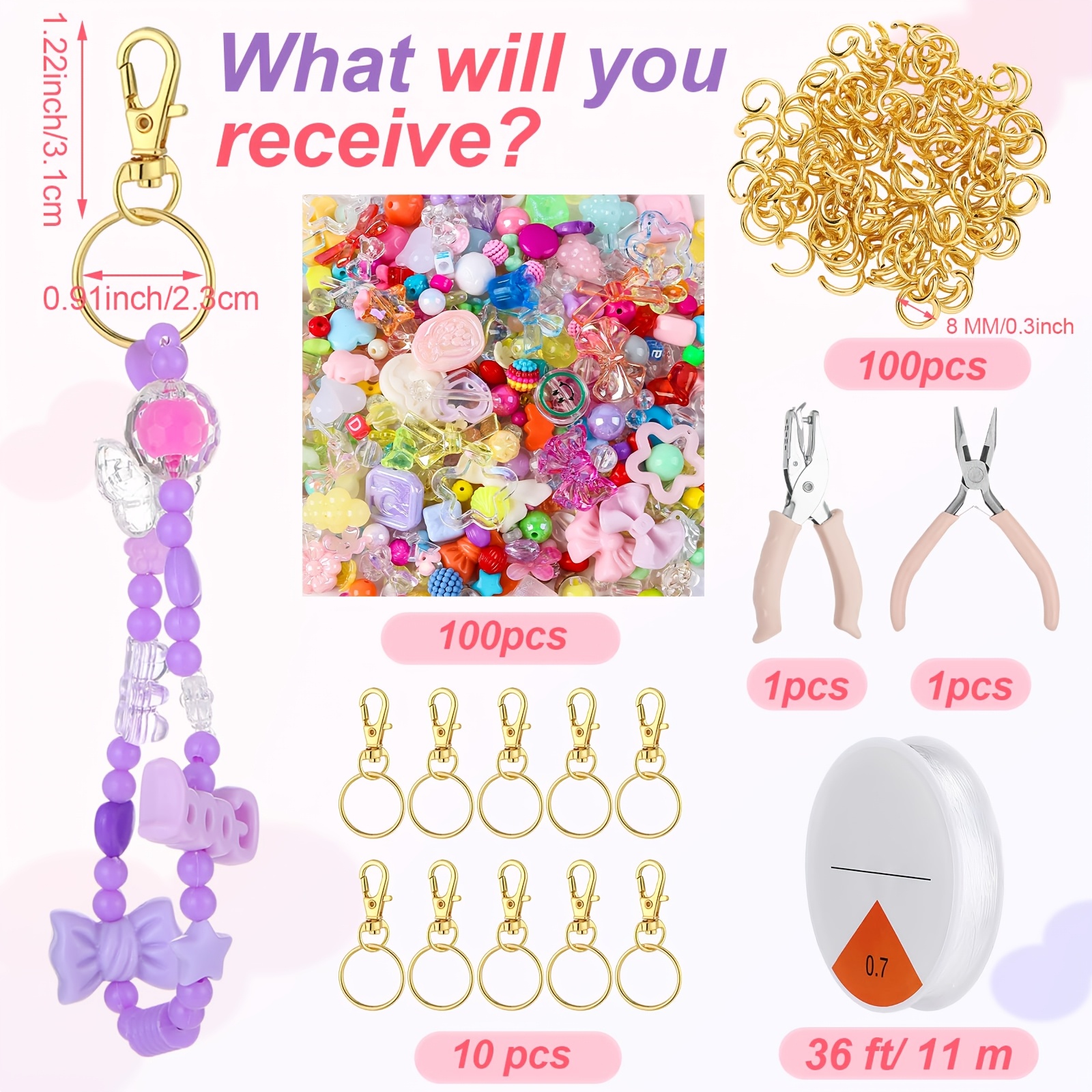 272pcs Lip Gloss Keychain Maki - Jump Ring Assorted のレビューと価格
