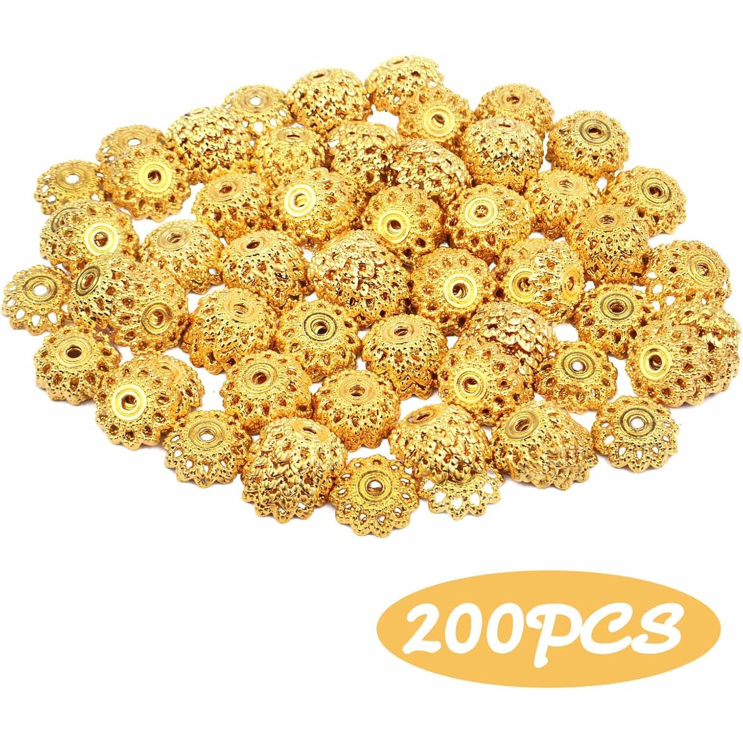 200 Pieces Bead Caps Spacer Be - Jewelry Making Bali のレビューと価格