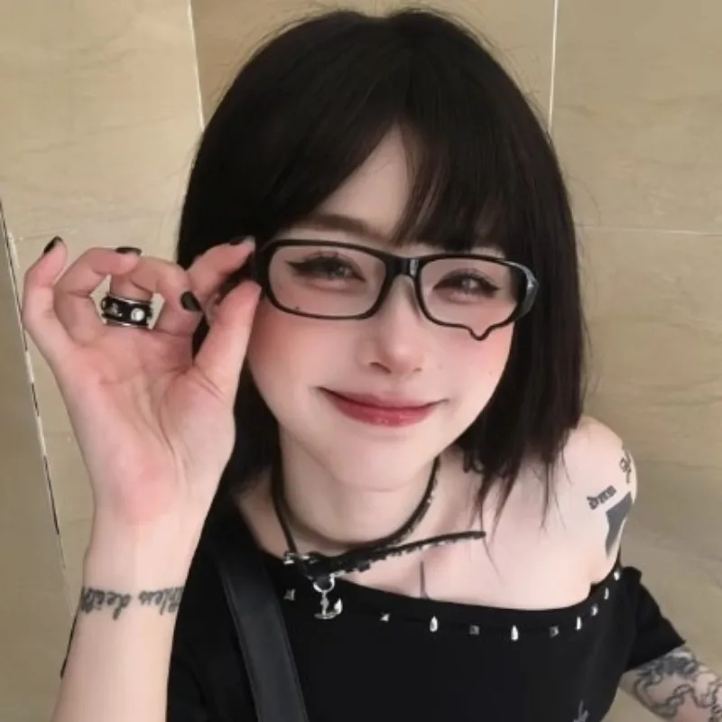 Anime Y2K Cosplay Glasses With - Jewelry Making Glasses のレビューと価格