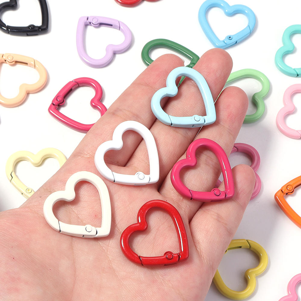 5pcs Alloy Heart Spring Clasps - Jewelry Making Class のレビューと価格