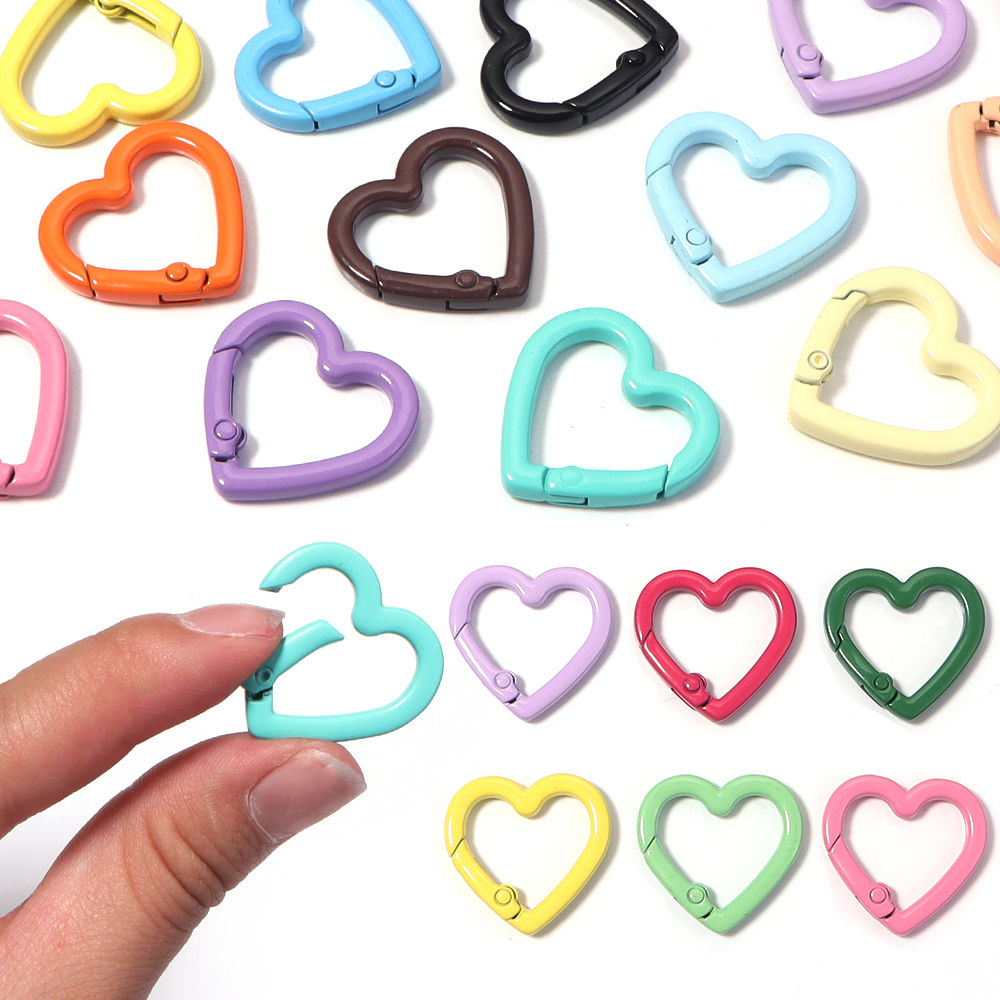 5pcs Alloy Heart Spring Clasps - Jewelry Making Class のレビューと価格
