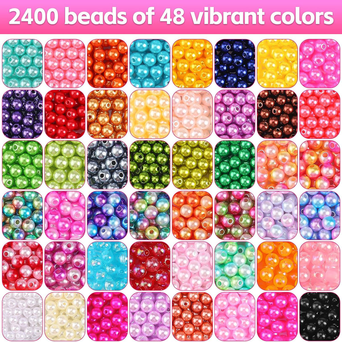 2400PCS 48 Compartments Pearl  - Jewelry Making Tutorials のレビューと価格