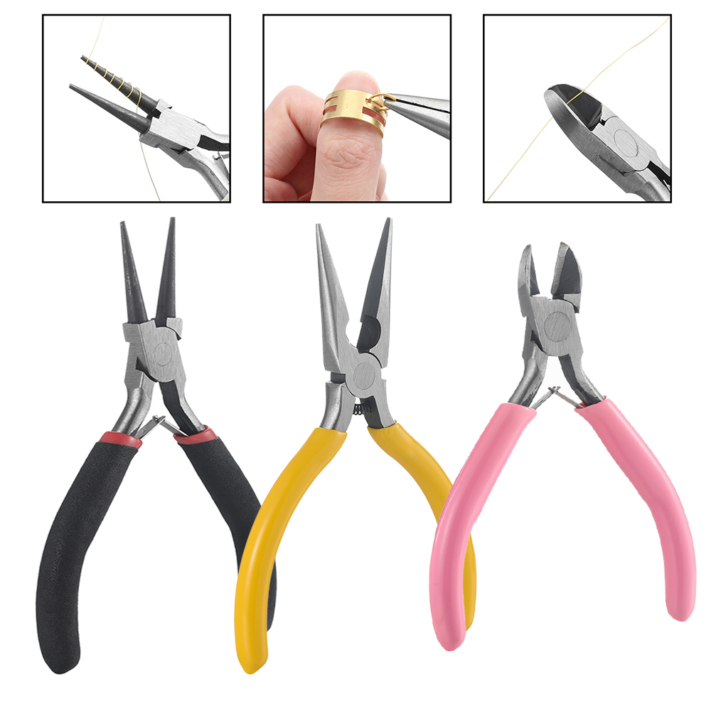 3pcs/Set 3 Styles Jewelry Plie - Jewelry Making Needle Nose Pliers のレビューと価格