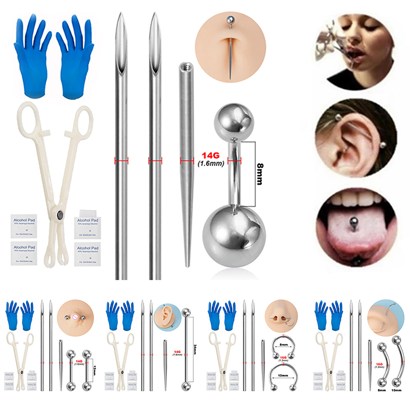 Body Piercing Kit Surgical Ste - Jewelry Making Needle Nose Pliers のレビューと価格