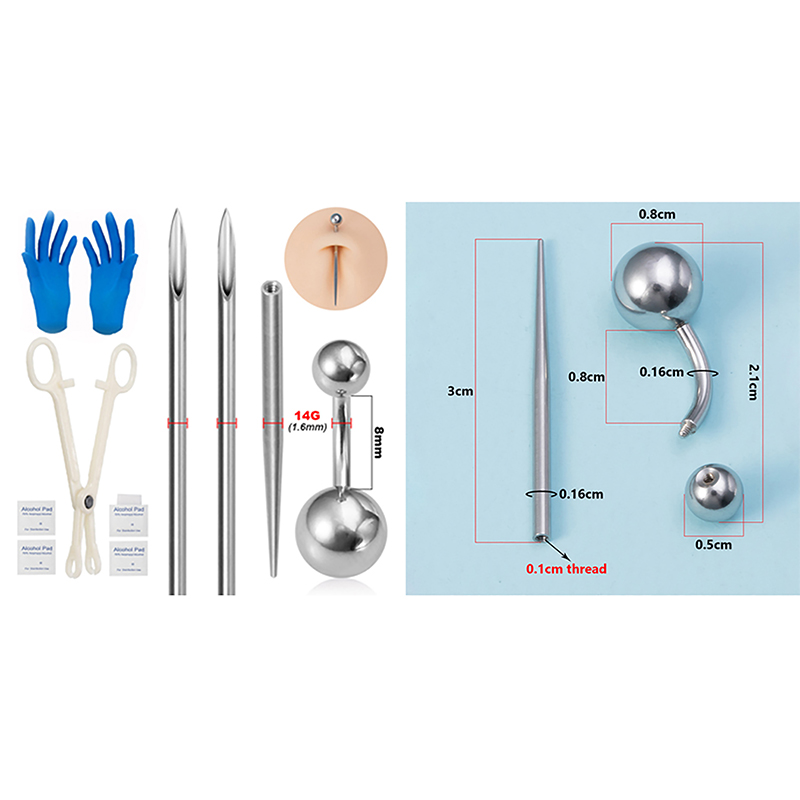 Body Piercing Kit Surgical Ste - Jewelry Making Needle Nose Pliers のレビューと価格